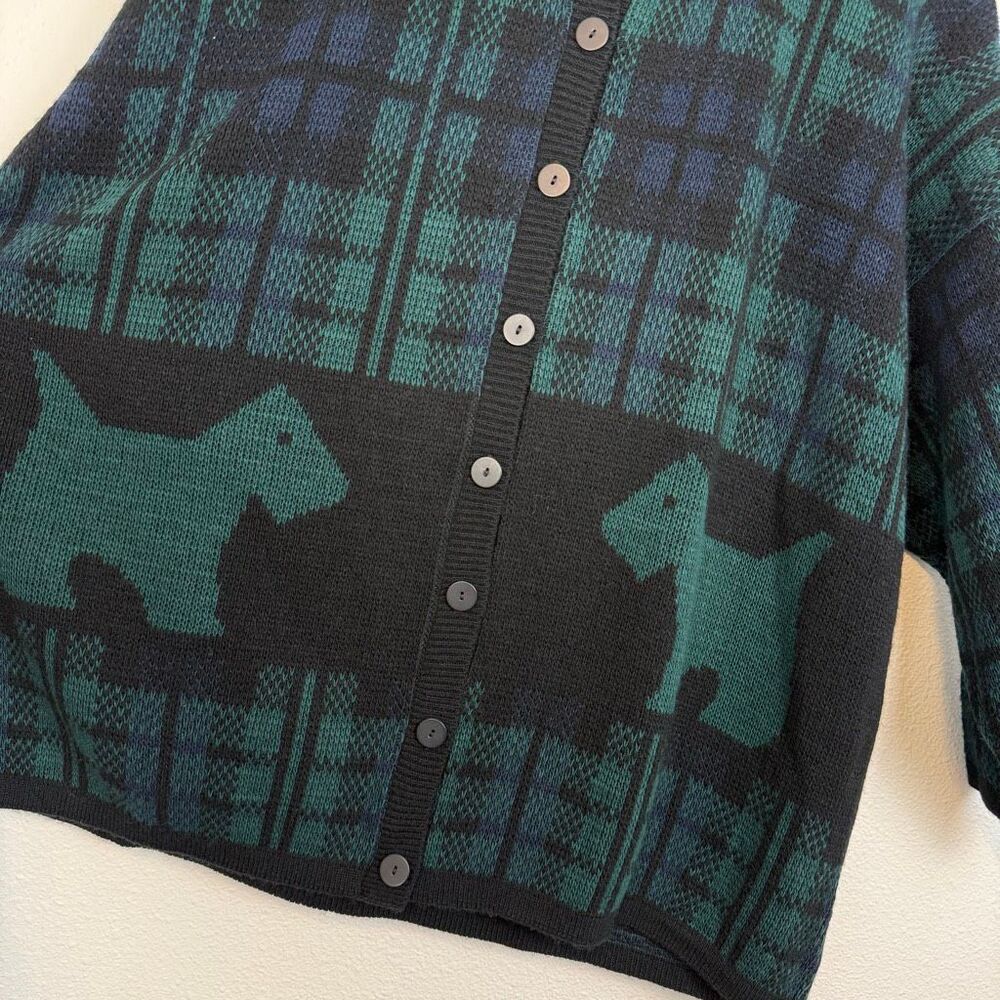 Vintage Victoria Jones‎ Scottish Terrier Cardigan Size 2X